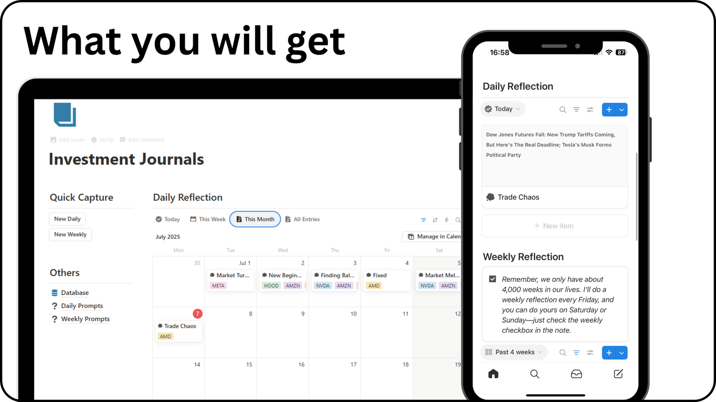 Investor Reflection Journals